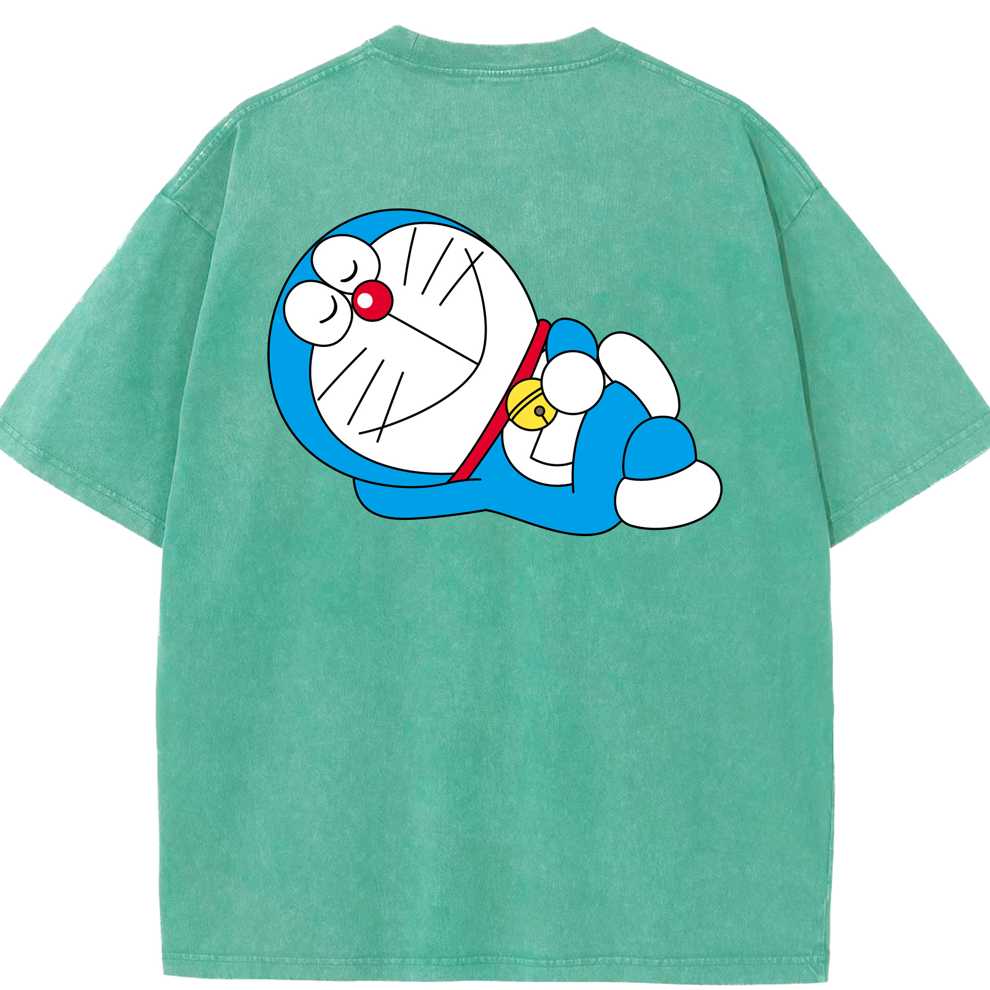 （画像用） ドラえもん Doraemon 綿100% ヴィンテージ風 半袖Tシャツ（背面プリント）